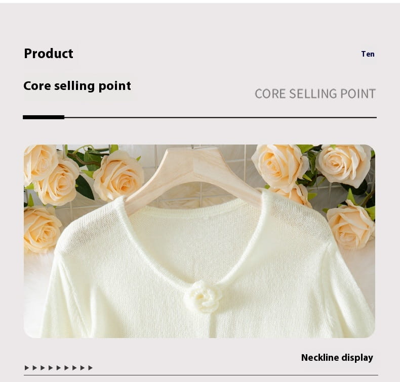 Kobiet Petal Sleeve pullover długi akrylowy sweter biały s-xl