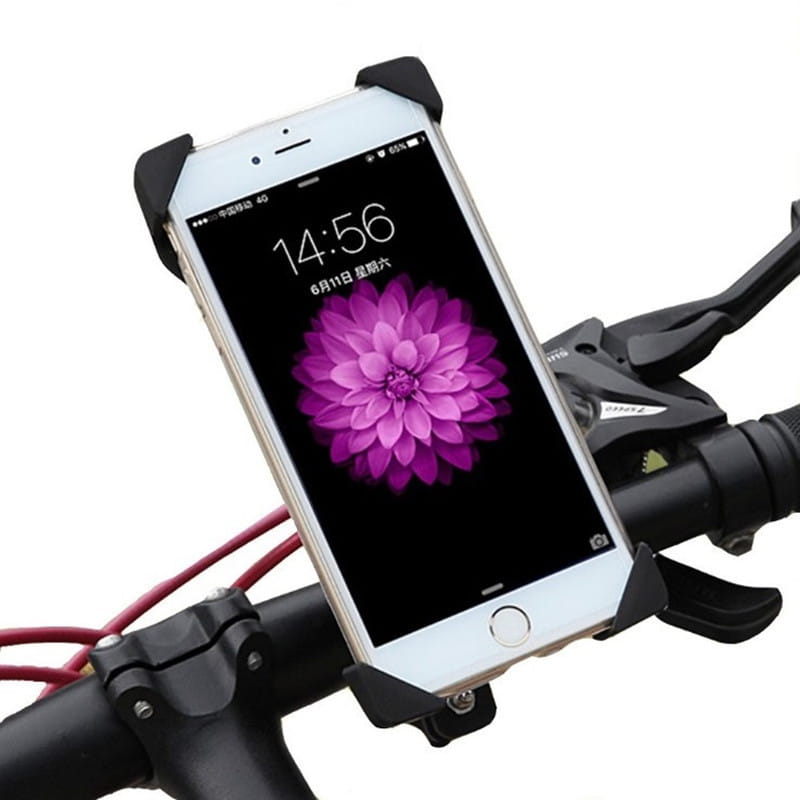 Mobile Phone Holder for Bicycle and Electric Motorcycle Black Plastic Resin
