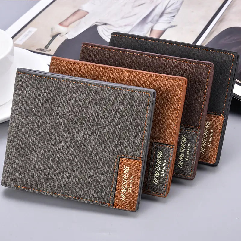 PU Leather Wallet with ID Card Slots for United States and CHF Payments
