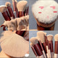 13 PCs Purpleflower Holly Leaf Makeup Brushes Suit Soft Hair