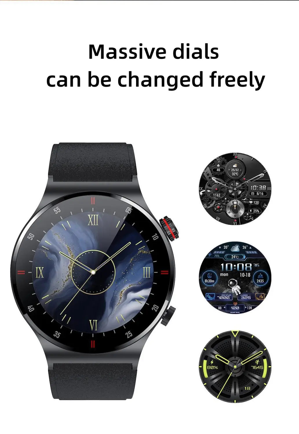 QW33 Smart Watch with Bluetooth Calling ECG and Repair Screen Features