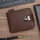 D575-4 Rustic Brown PU Leather Wallet for Men with Polyester Lining - d575-4