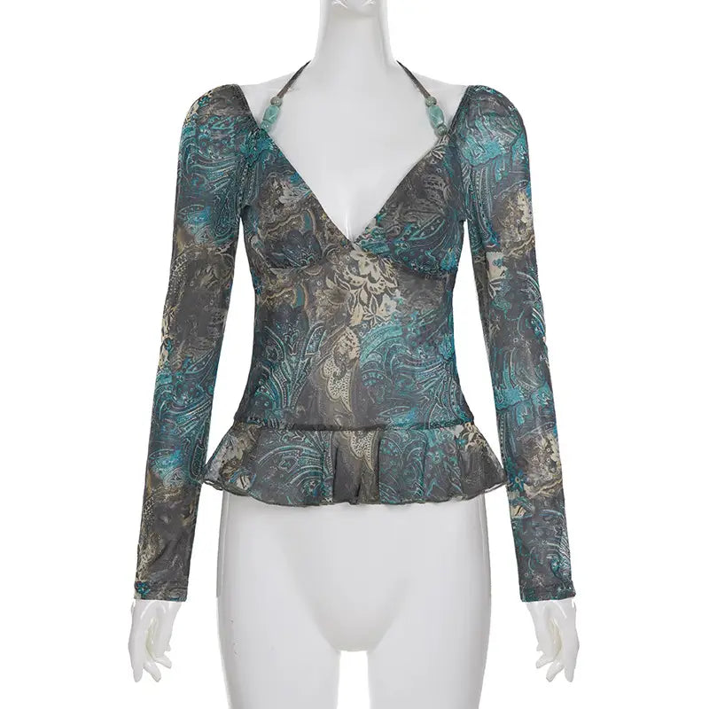 Zöld poliészter retro stílusú póló férfiak és nők számára S-tól L-ig