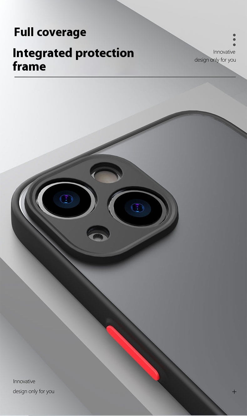 Frosted Protection Contrast Color Phone Case for iPhone Models