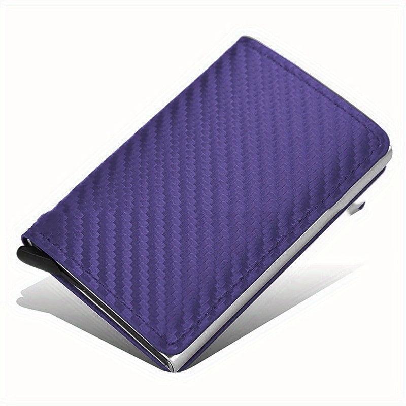 Carbon Fiber RFID Anti-theft Swiping Automatic Pop-up Card Package - Steal This Wallet If You Dare Snazzy Anti-Theft