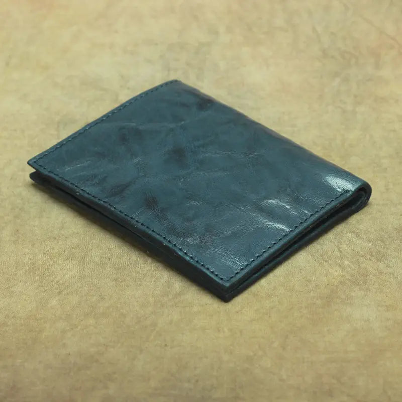 Portefeuille de bifold en cuir authentique vertical et horizontal Slim Card Portez pour les hommes