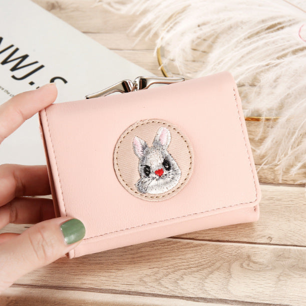 Short Women’s Small Clip Bag Solid Color Cute Women’s Coin Purse - Solid Color Purse for Women the Cutest Coin Companion