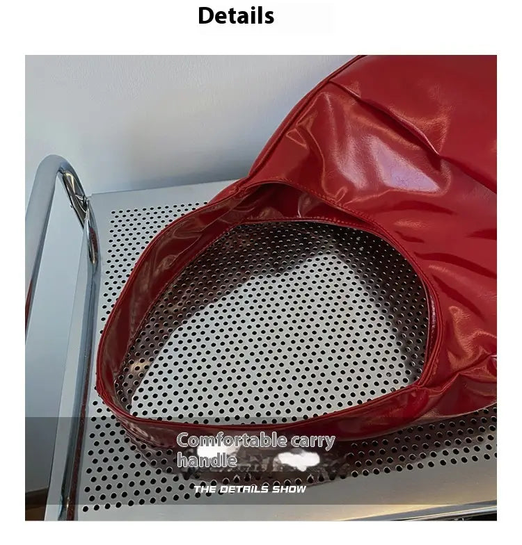 Simple commute underarm shoulder bag with polyester lining in multiple colors