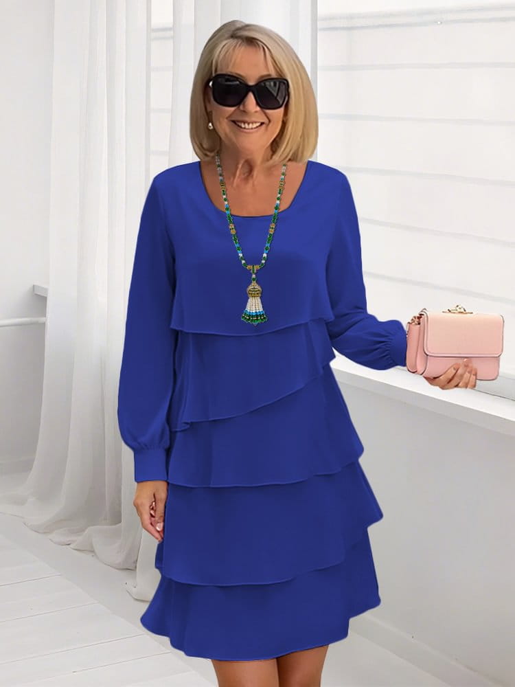 Abito gonna casual di colore solido per ufficio e abbigliamento quotidiano