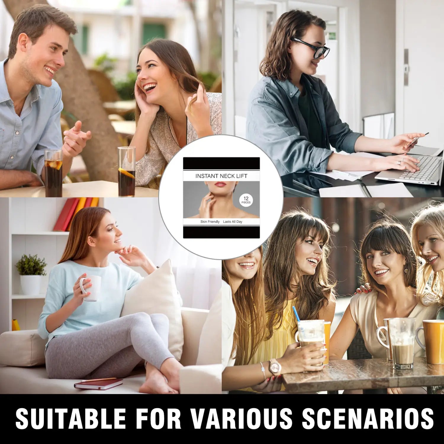 Custom Neck Label Stickers Waterproof Removable Adhesive Set of 12 Pack