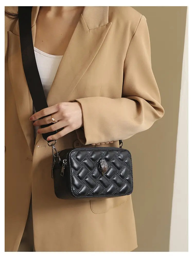 Wide Shoulder Strap Crossbody Bag with Eagle for Daily