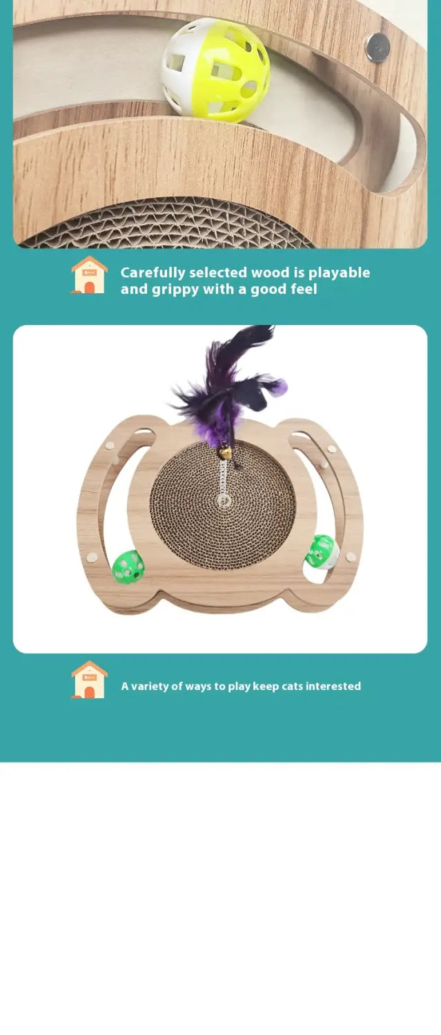 Kassi kriimustuslaud käekellaga gofreeritud papist kriimustuspadjaga