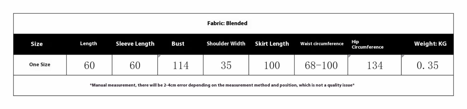 Polyester A-lijn rok met lange mouwen in meerdere kleuren voor vrouwen