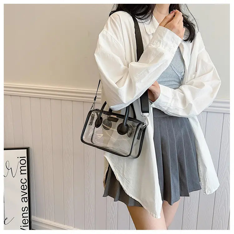 Liten plastreisekoffer Skulderveske for kvinner barn håndbagasje 23cm