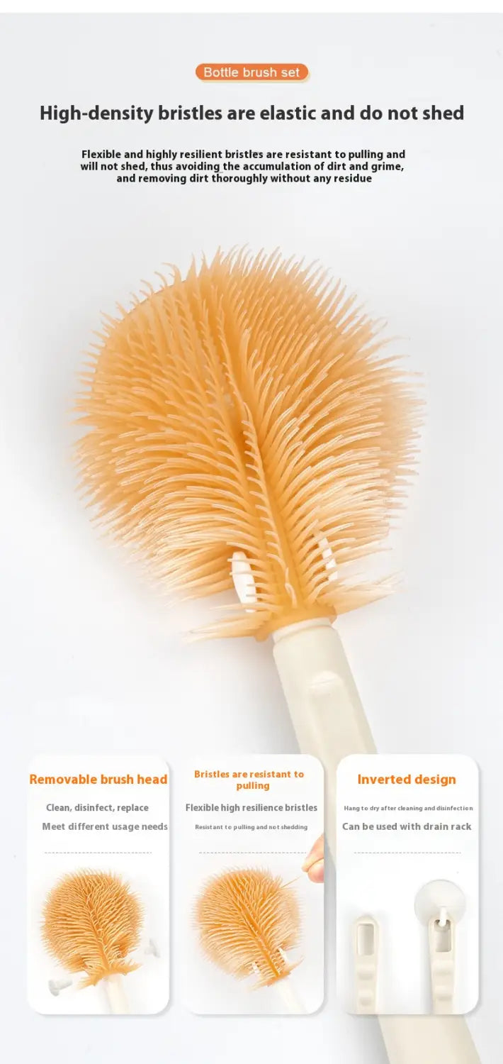 United States Milk Coffee White Fragrant Purple Brush Set Portable Bottle Cleaner