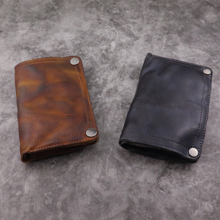 Men’s Handmade Vertical Wallet With Multiple Card Slots - Men’s Vertical Wallet for Hoarding Cards in Style