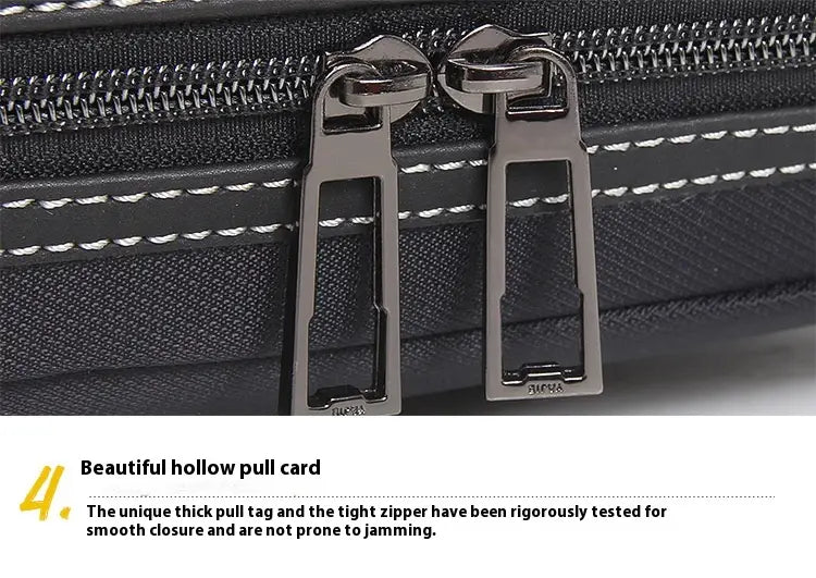 Black Oxford Cloth 16 Inch Waterproof Business Travel Men’s Handbag