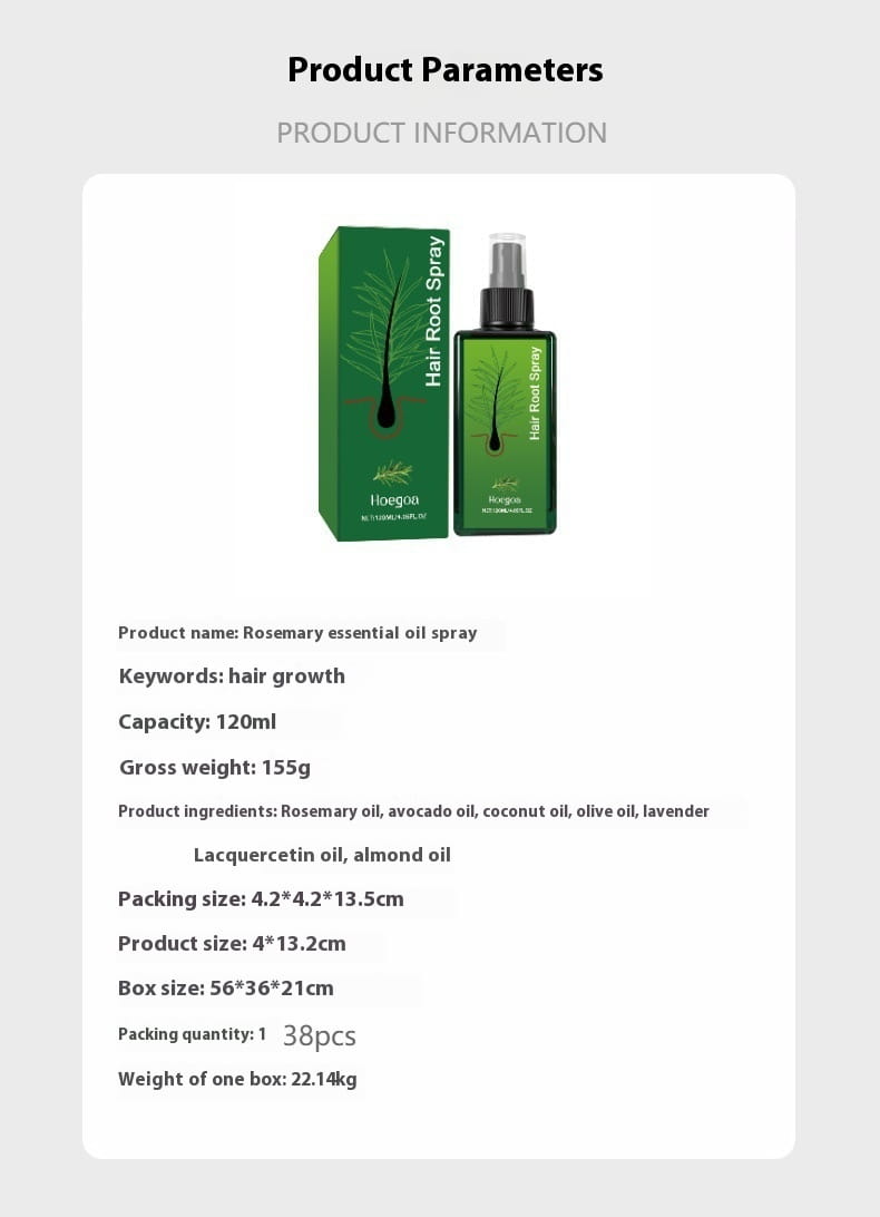 Rosmarinöl für dichter Haarwachstum 120 ml 155 g Spray