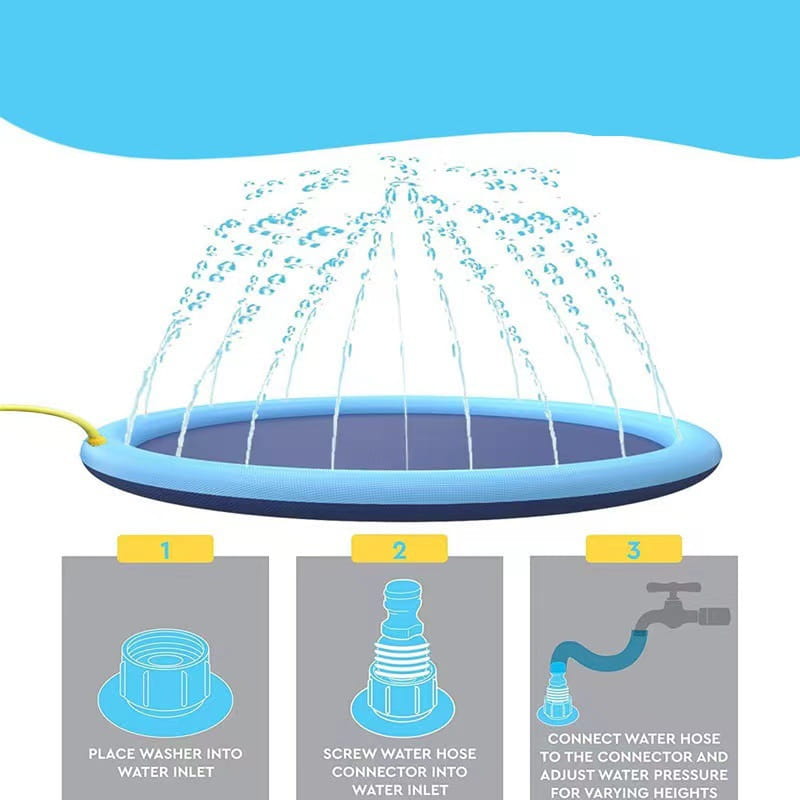 Dog Water Spray Pad Outdoor Splash Toy for Pets Summer Cooling Mat