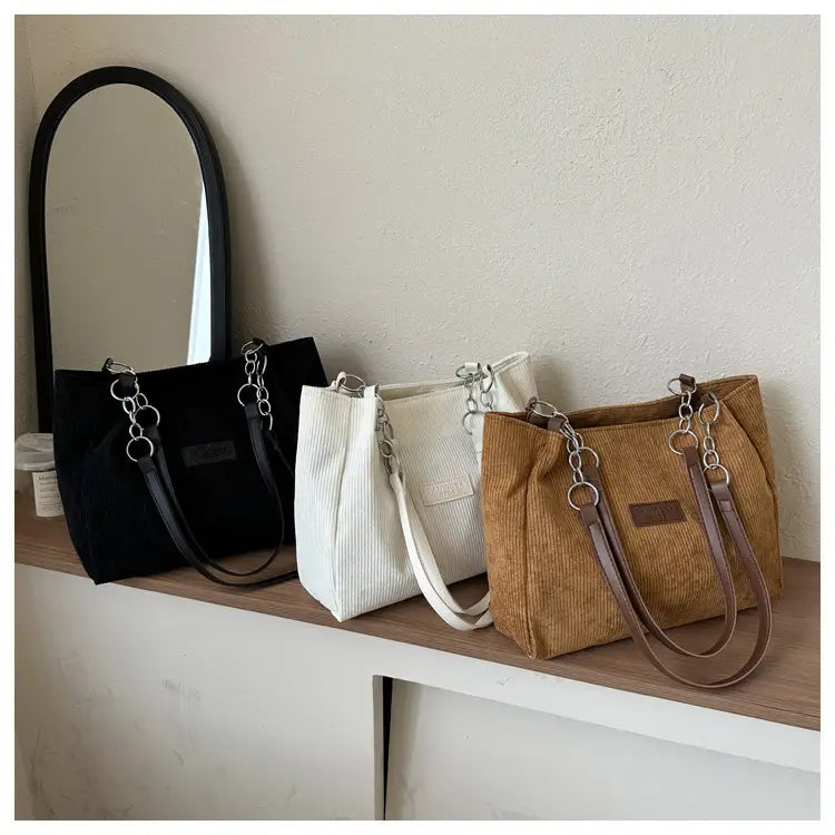 Cord -Umhängetasche mittelgroß