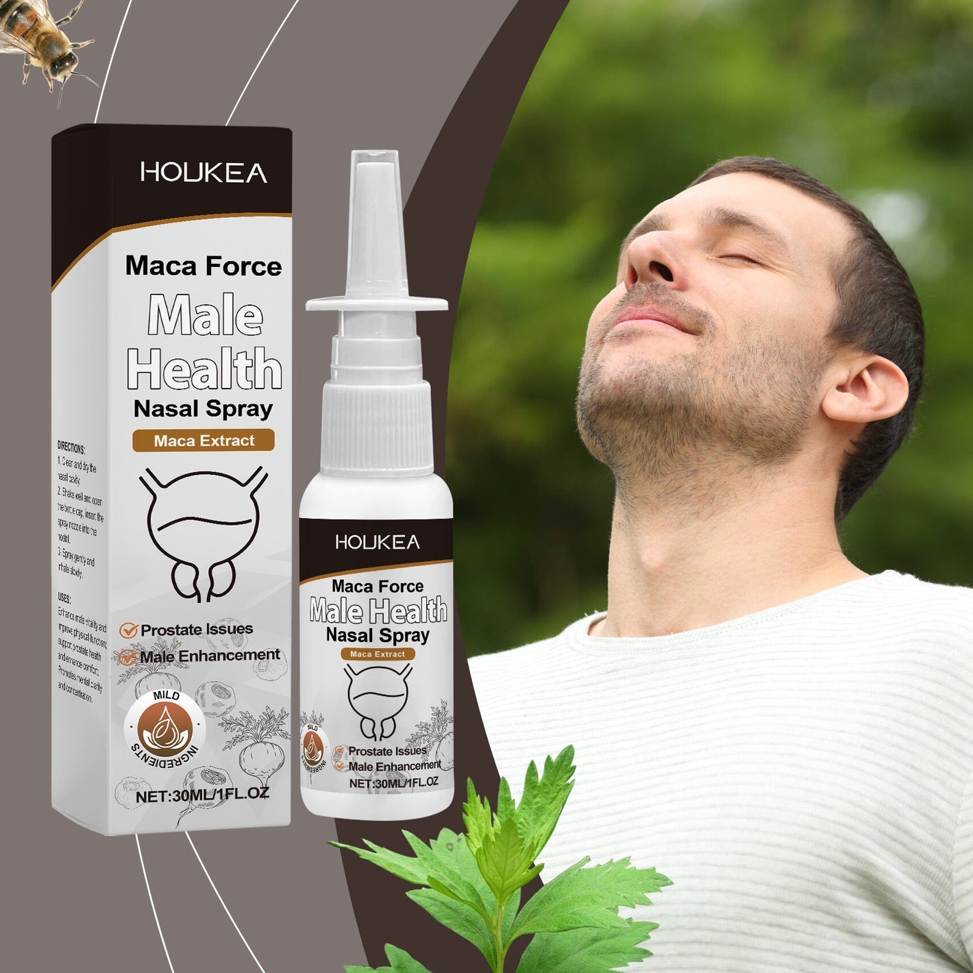 Daily Exercise Body Relief Spray with Macagan Bee Venom Mugwort 30ml - Teleplus and daily exercise body relief spray