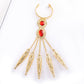 Dance Props Golden Nail Rings Set for Indian Girl Nails and Retro Style - Teleplus dance props golden indian girl nails