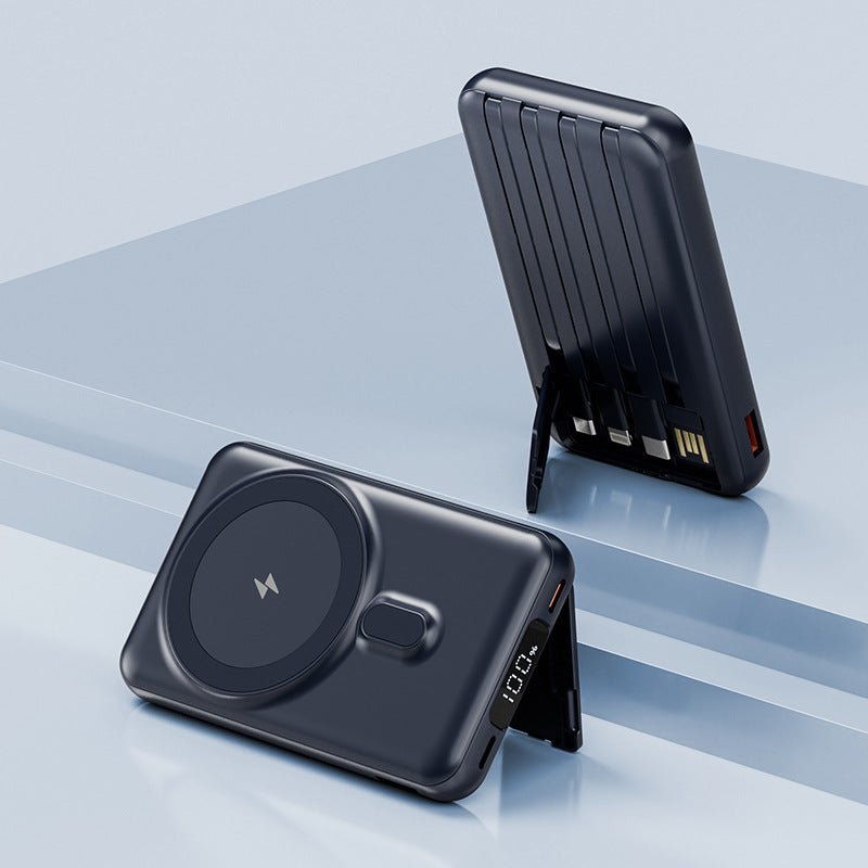 Dark Blue Power Bank with 5V 2A 9V 2.22A and 12V Charging Capacities - Fast dark blue power bank charging capacities