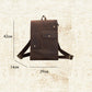 Dark Brown Genuine Leather Tote Bag with Double Strap and 3D Pockets - Teleplus genuine leather
