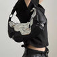 Dark Functional Underarm Crescent Bag with Three-Dimensional Pocket for Daily - dark functional underarm crescent
