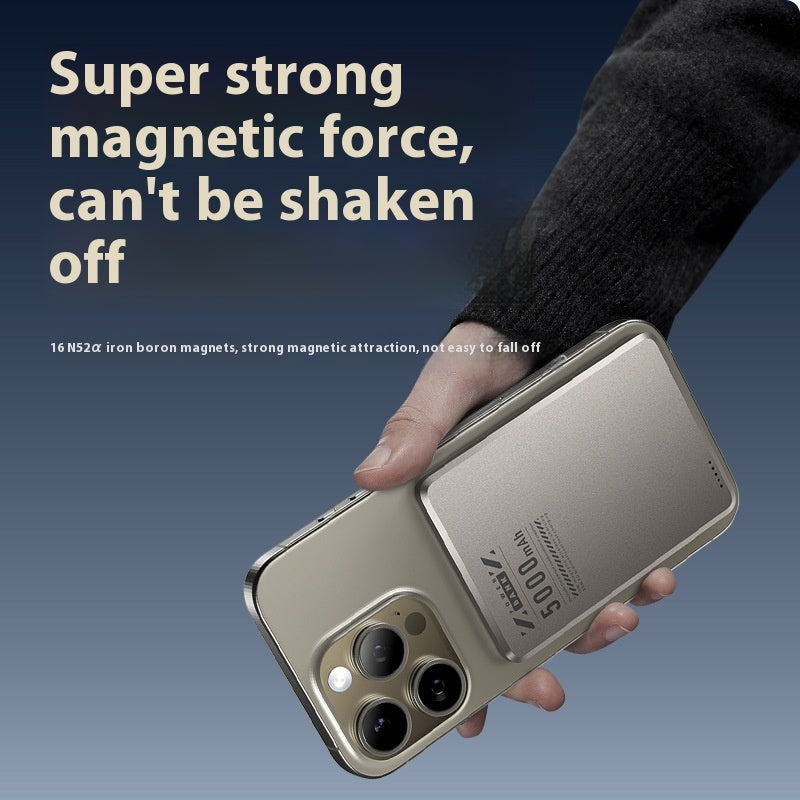 Dark Gray Aluminum Alloy Magnetic Wireless Charger with Fast PD20W Charge - Teleplus window creative magnetic fast