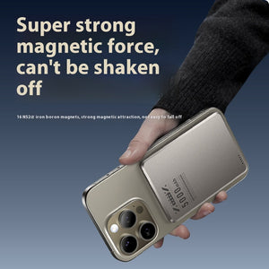 Dark Gray Aluminum Alloy Magnetic Wireless Charger with Fast PD20W Charge - Teleplus window creative magnetic fast