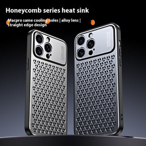 Dark Gray Honeycomb Heat Dissipation Phone Case for Anti-Fall and Wear - Teleplus applicable honeycomb heat dissipation
