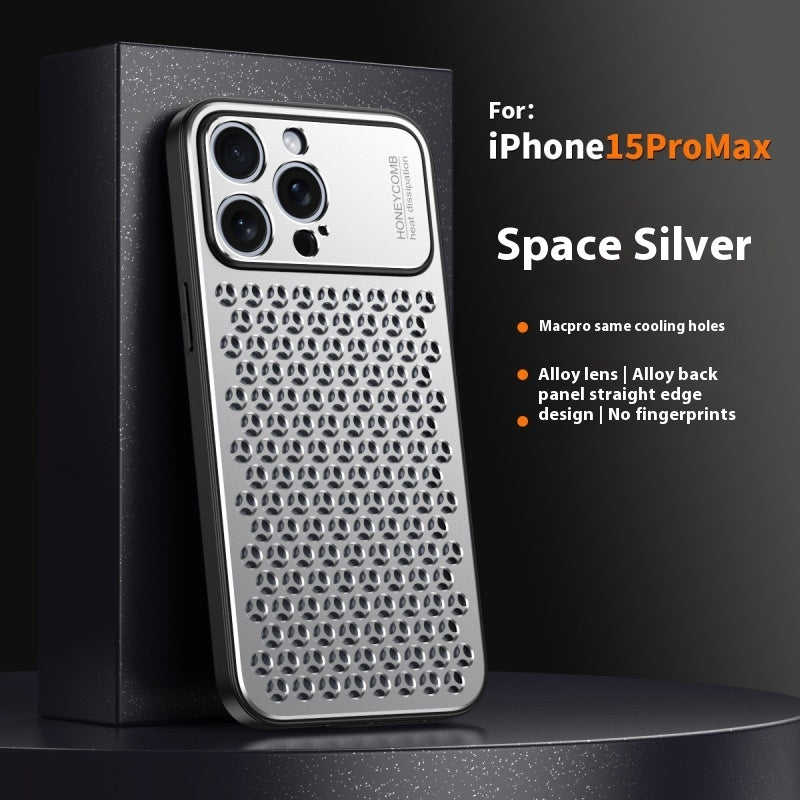 Dark Gray Honeycomb Heat Dissipation Phone Case for Anti-Fall and Wear - Teleplus applicable honeycomb heat dissipation