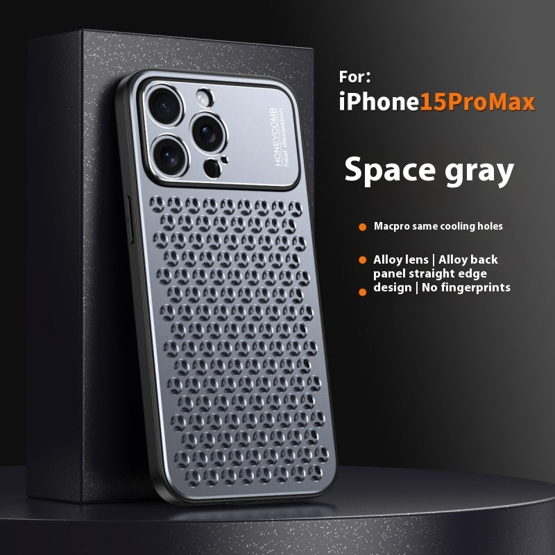Dark Gray Honeycomb Heat Dissipation Phone Case for Anti-Fall and Wear - Teleplus applicable honeycomb heat dissipation