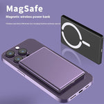 Dark Gray Violet Shell Alloy Magnetic Mini Power Bank Portable Charger - Teleplus magnetic power bank mini portable