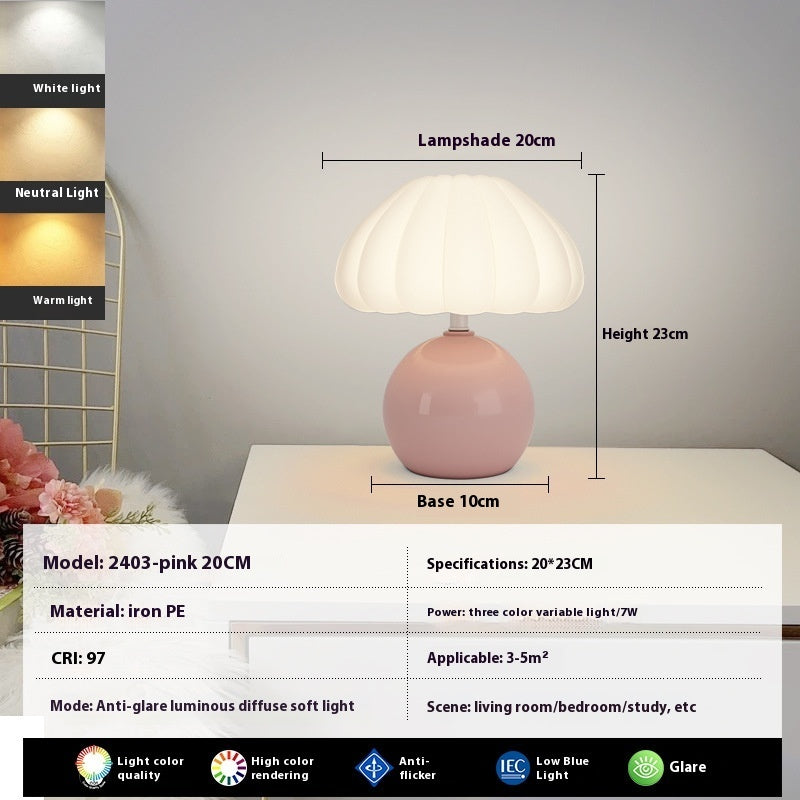 Dayuan Garden Mushroom Night Lamp with Full Spectrum Ceramic Light - dayuan garden mushroom eye protection small night