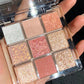 Dazzling Nine Color Eye Shadow Plate Hot Shimmer Matte Variety Palette - Teleplus Colors eye shadow plate dazzling nine