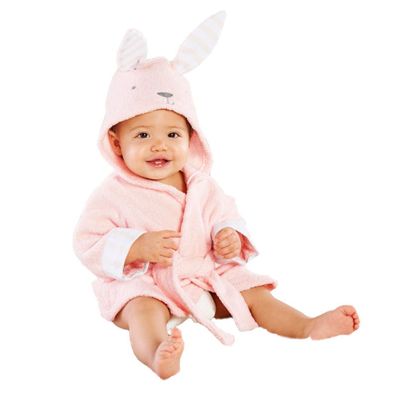 Infant Fashion Simple Cartoon Animal Bathrobe Panda Mouse Bunny Soft Plush
