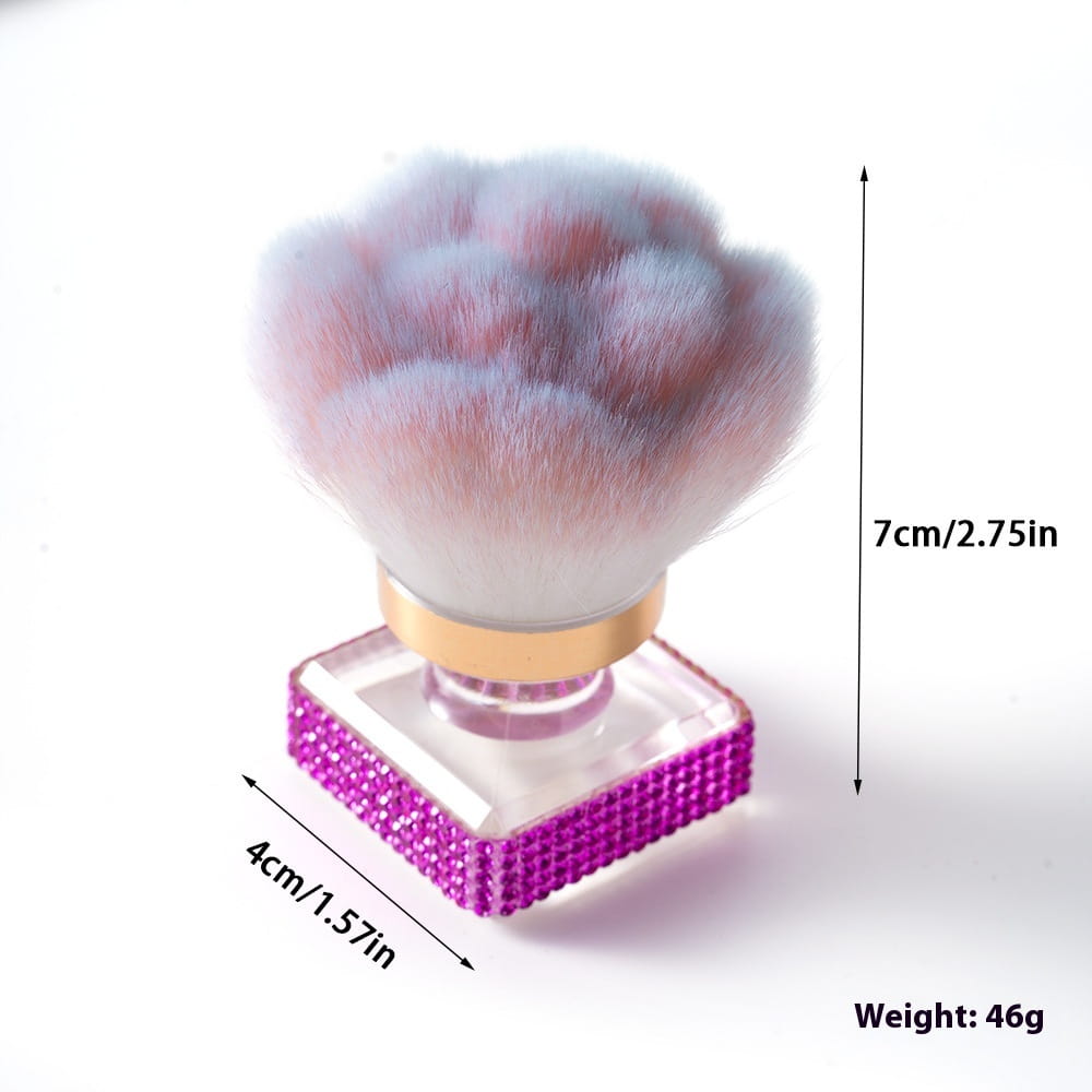 Peria de machiaj de strasuri colorat de cristal de lux Instrument cosmetic