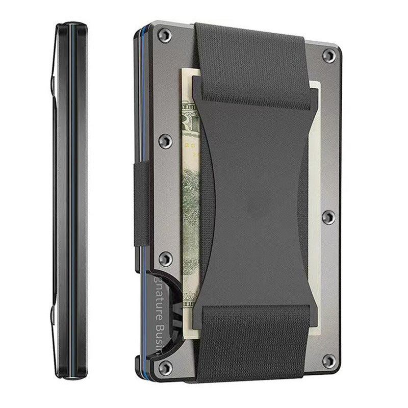 Metal Card Wrapped Carbon Fiber Wallet RFID Anti-theft Brush - Carbon Fiber Wallet for Your Inner Aluminum Alloy Hero