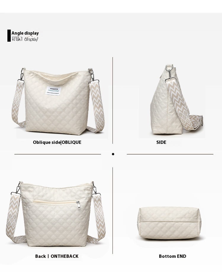 Oxford-Stoffkreuzbody-Umhängetasche mit Zipper mehrfarbiger Reiseboten