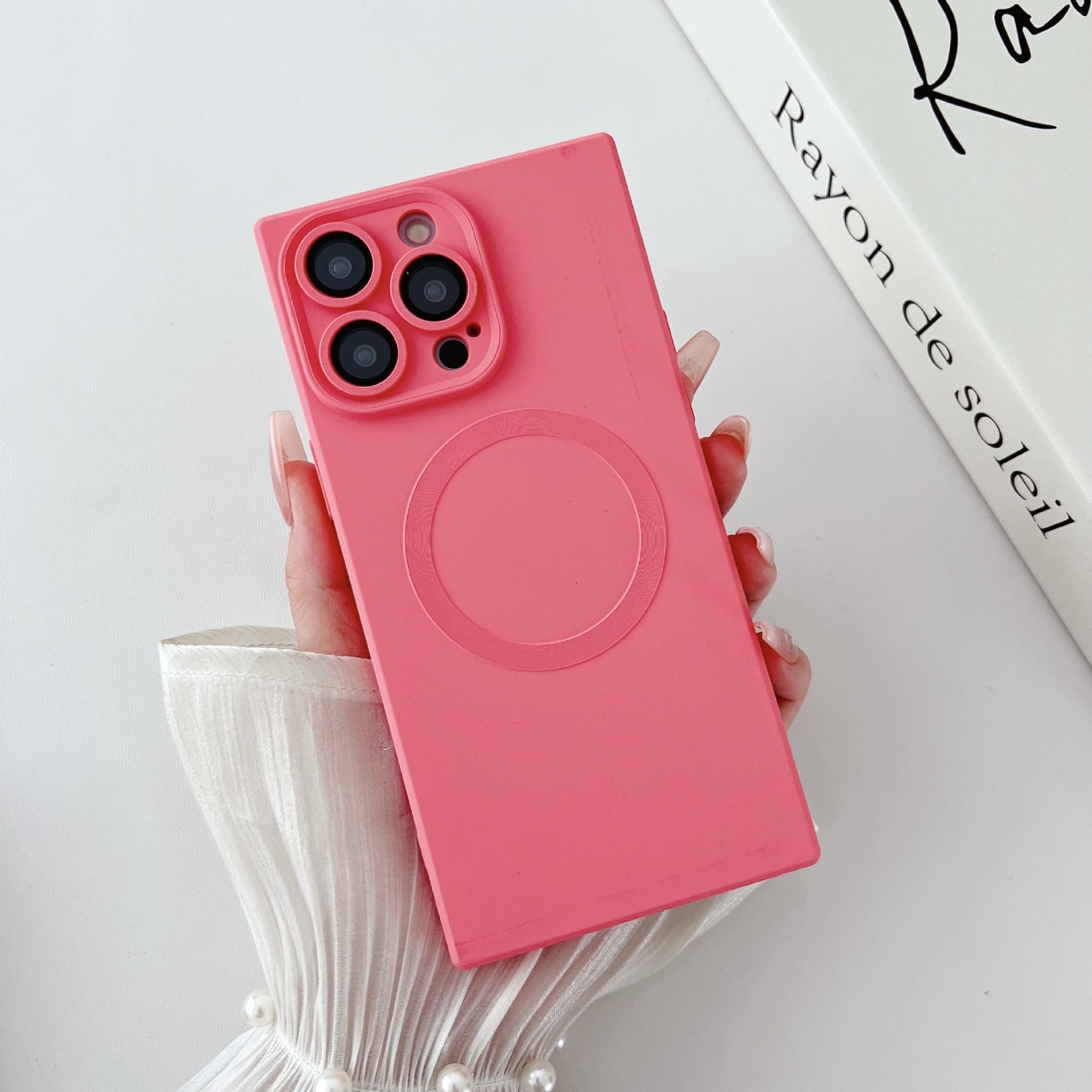 Solid Color Square Magnetic Phone Case - Stay Stylish with Our Magnetic Phone Case Magic