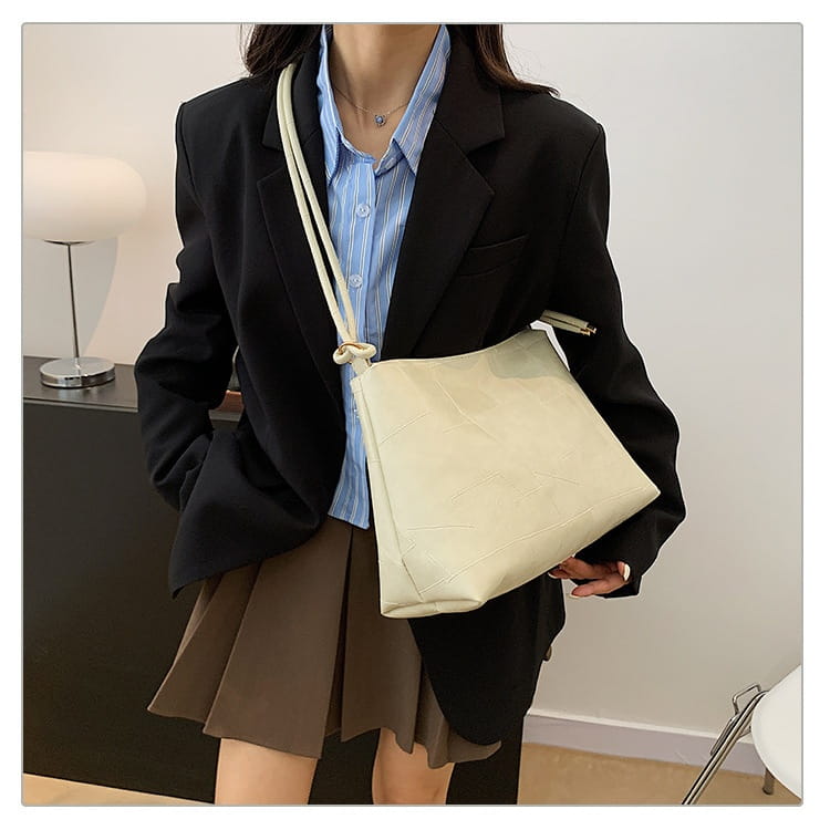 Borsa per valigia in pelle PU con una borsetta per spalla da viaggio tascabile con cerniera