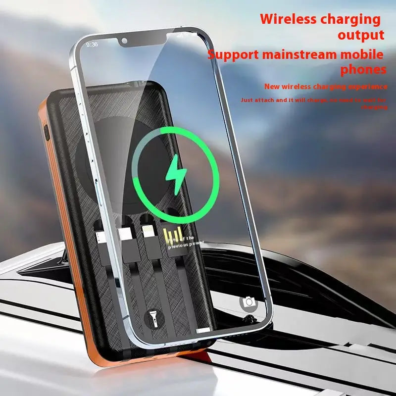 Banc Cumhachta Gréine 10000Mah faoi stiúir Lantern Lantern Charger Lantern Charger Solas Iniompartha