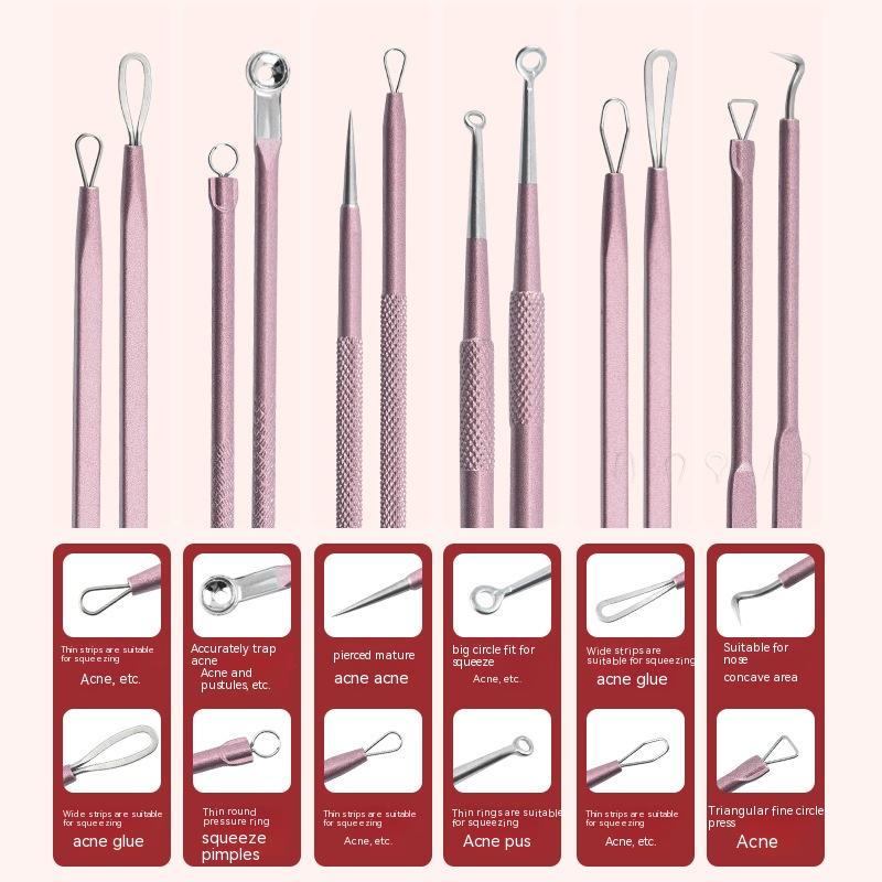 Aluminum Cylinder Mounted Acne Needle Set Of 10 Pieces