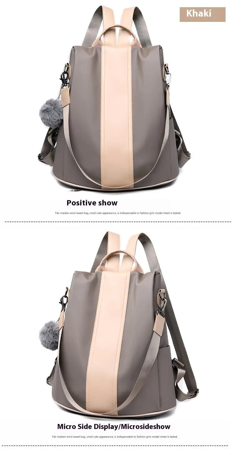 Large Capacity Casual Backpack with Double Nylon Carrying Space