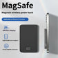 Цифров дисплей алуминиева сплав лека Magsafe магнитна безжична Power Bank 