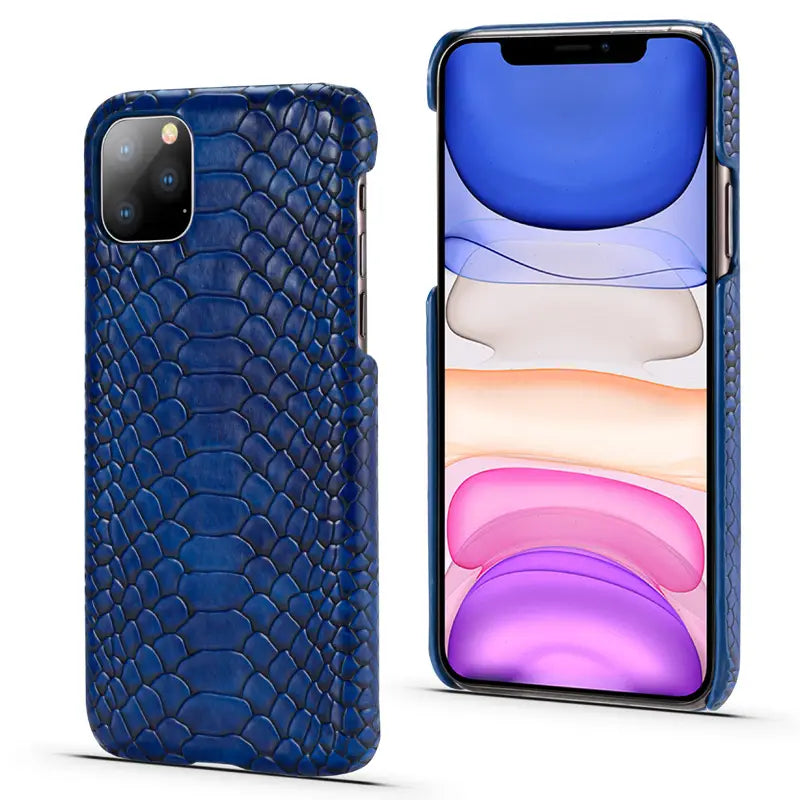 Snakeskin pattern PU leather phone case