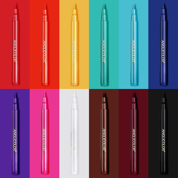 Colors Eyeliner Waterproof Set with 12 Pieces in Multiple Shades