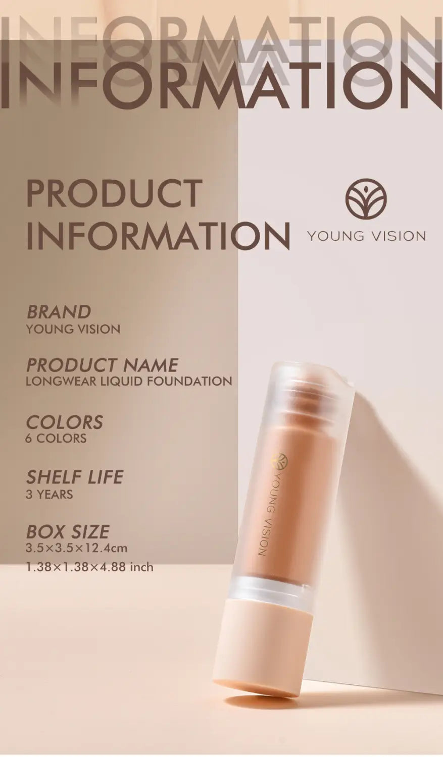 Oil Control Liquid Foundation Large Capacity for Oily Skin 40ml